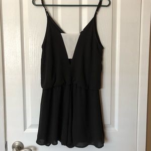 Black & white romper